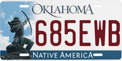 OK license plate 685EWB