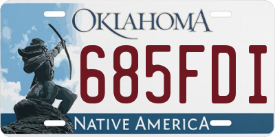 OK license plate 685FDI