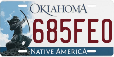 OK license plate 685FEO