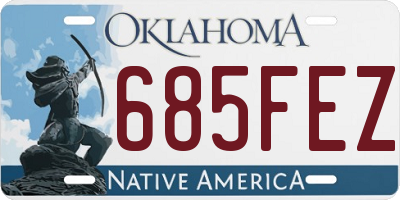 OK license plate 685FEZ