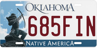 OK license plate 685FIN