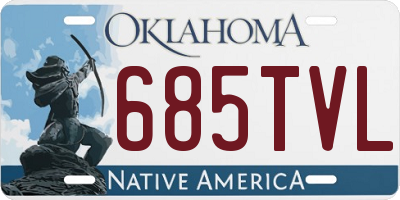 OK license plate 685TVL