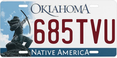 OK license plate 685TVU