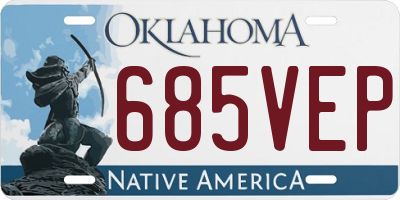OK license plate 685VEP