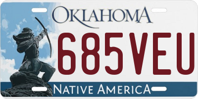 OK license plate 685VEU
