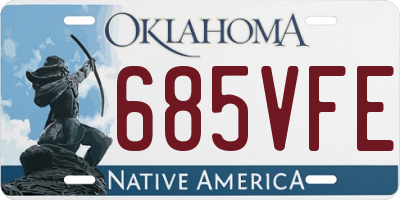 OK license plate 685VFE