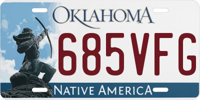 OK license plate 685VFG
