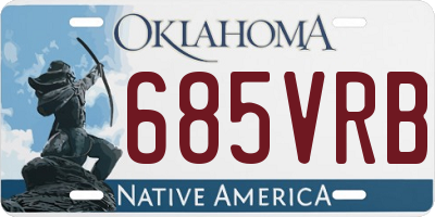 OK license plate 685VRB