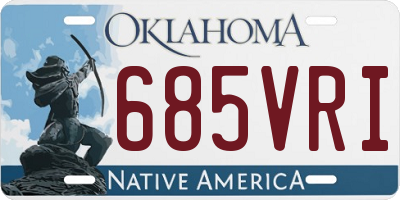 OK license plate 685VRI