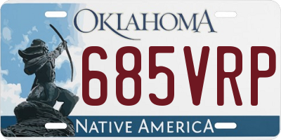 OK license plate 685VRP