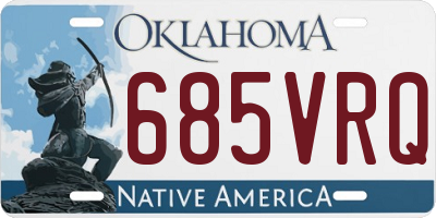 OK license plate 685VRQ