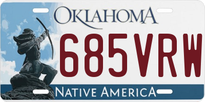 OK license plate 685VRW