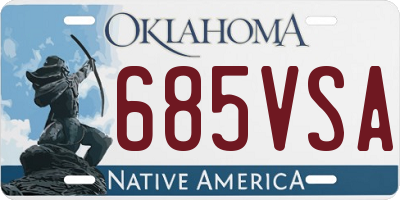 OK license plate 685VSA