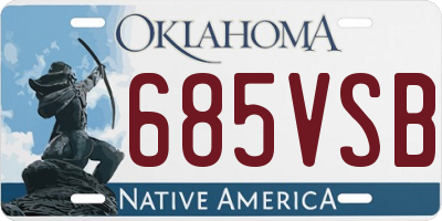 OK license plate 685VSB