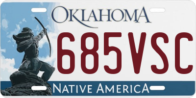 OK license plate 685VSC