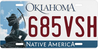 OK license plate 685VSH