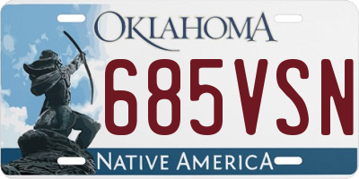 OK license plate 685VSN