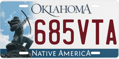 OK license plate 685VTA