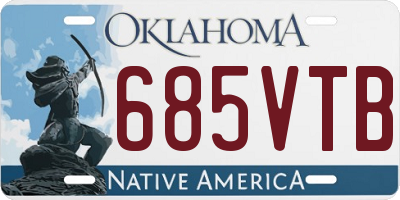 OK license plate 685VTB