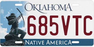 OK license plate 685VTC