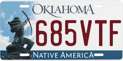 OK license plate 685VTF