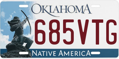 OK license plate 685VTG