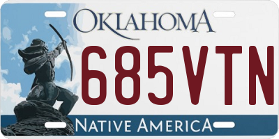 OK license plate 685VTN