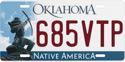 OK license plate 685VTP