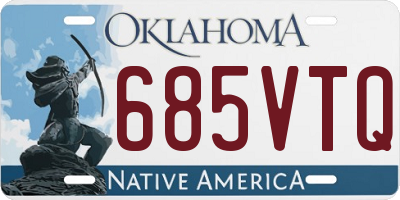 OK license plate 685VTQ