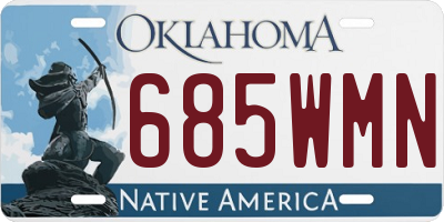 OK license plate 685WMN