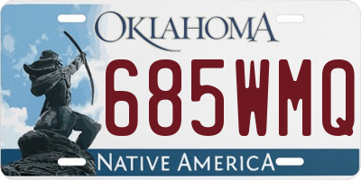 OK license plate 685WMQ