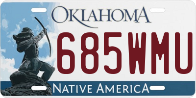 OK license plate 685WMU