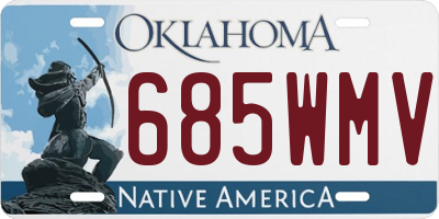 OK license plate 685WMV