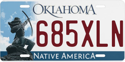 OK license plate 685XLN