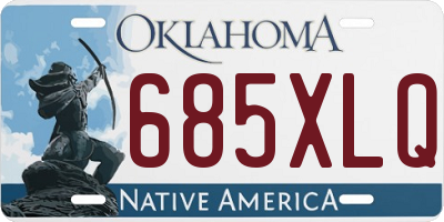 OK license plate 685XLQ