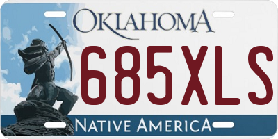 OK license plate 685XLS