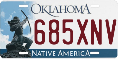 OK license plate 685XNV