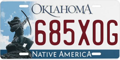OK license plate 685XOG