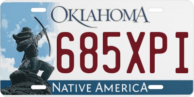 OK license plate 685XPI