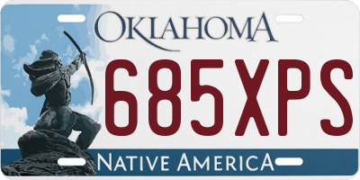 OK license plate 685XPS