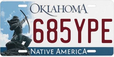 OK license plate 685YPE