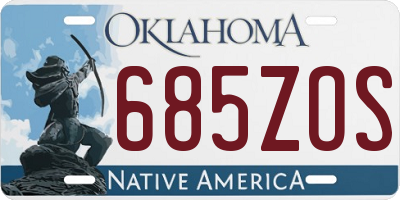OK license plate 685ZOS