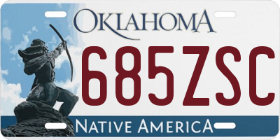 OK license plate 685ZSC