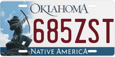 OK license plate 685ZST