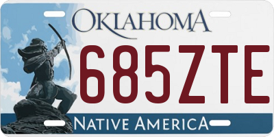 OK license plate 685ZTE