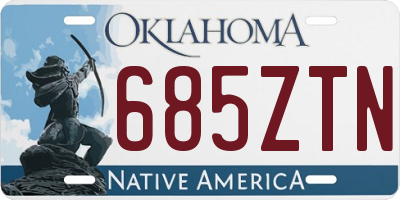 OK license plate 685ZTN