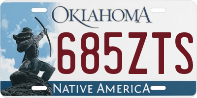 OK license plate 685ZTS