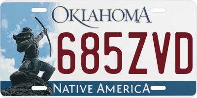 OK license plate 685ZVD