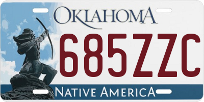 OK license plate 685ZZC