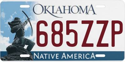 OK license plate 685ZZP